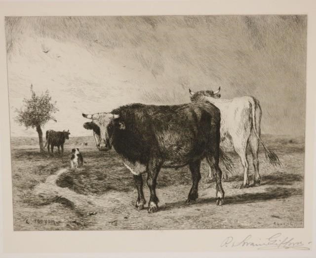 Appraisal: R SWAIN GIFFORD - S DARTMOUTH NEWBEDFORD ARTIST ETCHING TITLED