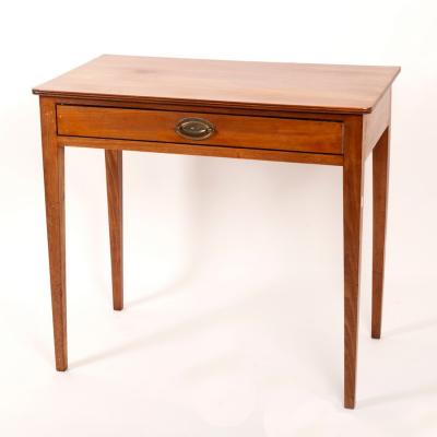 Appraisal: A th Century mahogany side table single drawer on square