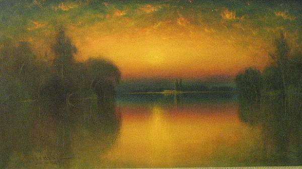 Appraisal: James Everett Stuart American - Sunset looking west on the