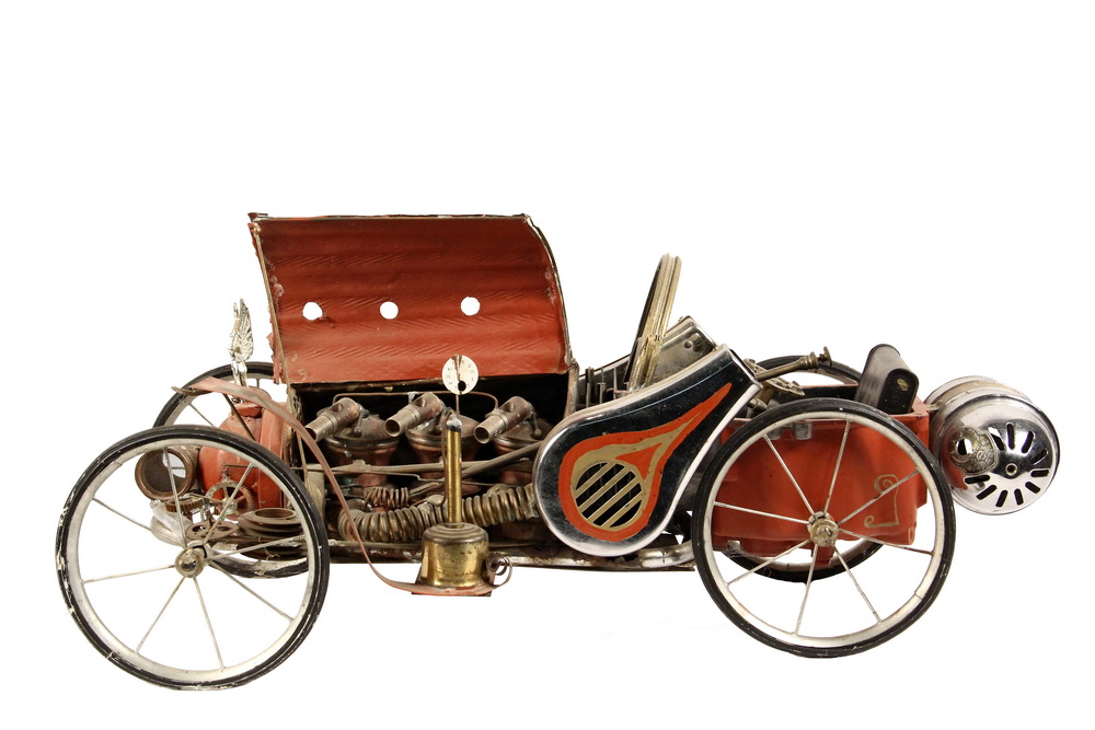 Appraisal: FOLK ART AUTOMOBILE - Steam Punk Assemblage Sculpture of an