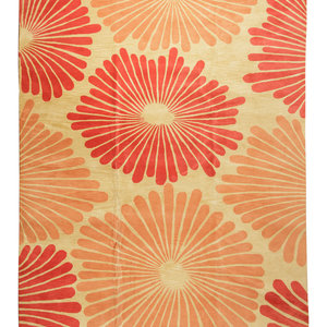 Appraisal: A Contemporary Sunburst Design Wool Rug feet inches x feet