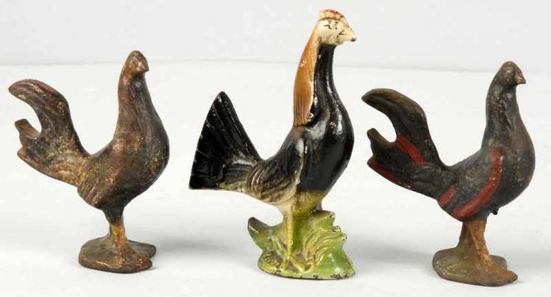 Appraisal: Lot of Cast Iron Chicken Bottle Openers Condition Good -