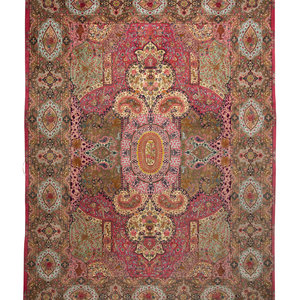 Appraisal: A Kirman Wool Rug Second Half th Century feet inches