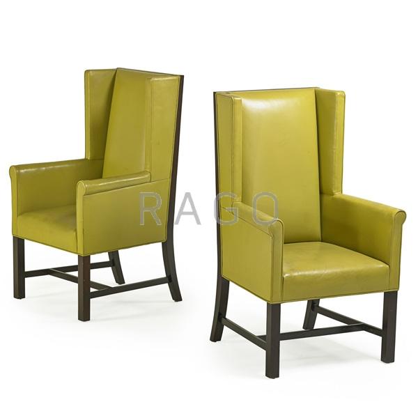 Appraisal: JOHN HUTTON DONGHIA Pair of armchairs Condition Report Minor discoloration