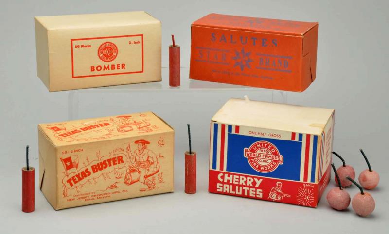 Appraisal: Lot of Salute Boxes From s- s Includes United cherry