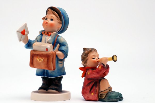 Appraisal: Lot of two Hummel figurines includes Postman marked with TMK-