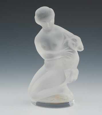 Appraisal: A Lalique Diana Crystal Mascot A frosted glass figurine of