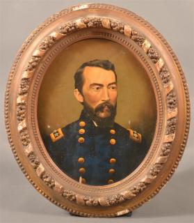 Appraisal: Oval Portrait Print of a Civil War Union General th