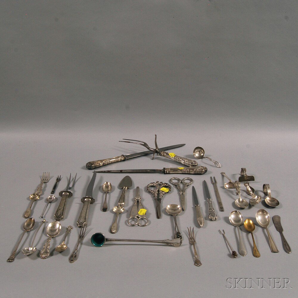 Appraisal: Group of Assorted Mostly Sterling Silver Flatware and Serving Items