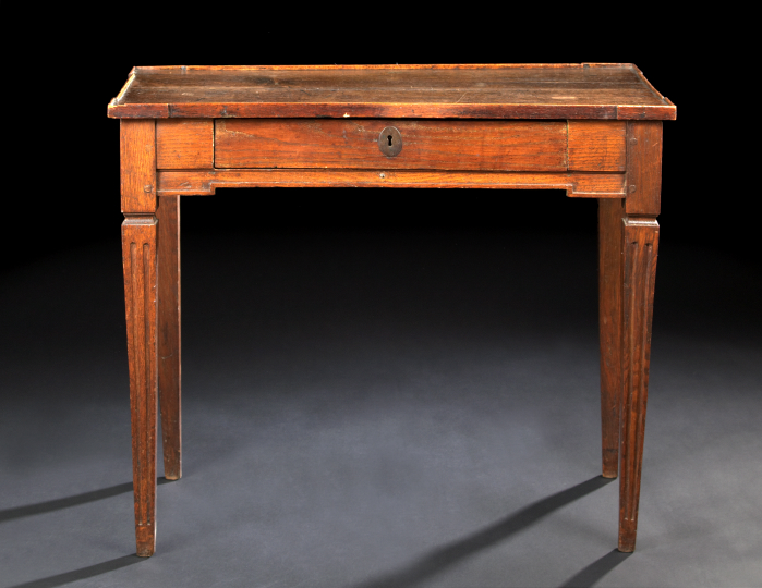 Appraisal: Provincial Oak Side Table third quarter th century the rectangular