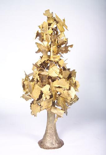 Appraisal: HARRY BERTOIA Large tree-form floor sculpture late s of gilded