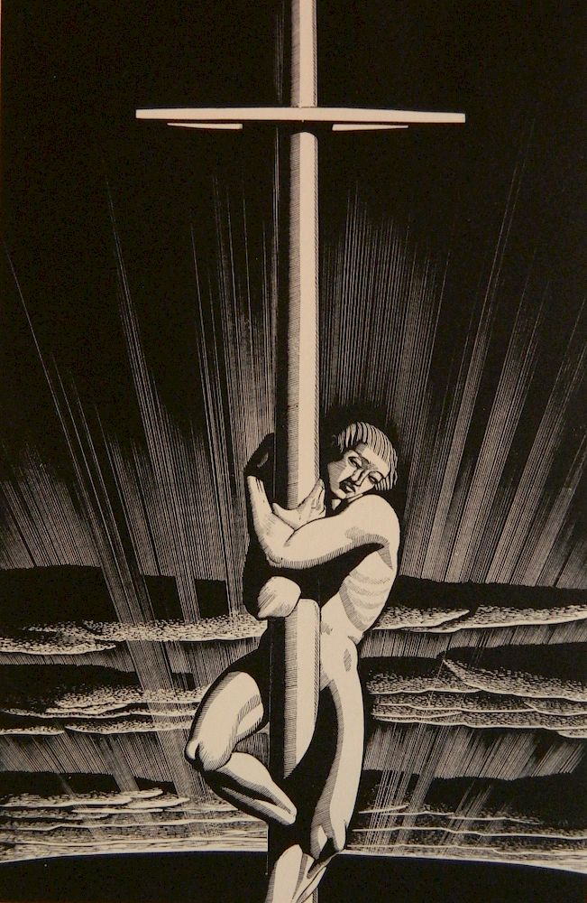 Appraisal: Rockwell Kent wood engraving Rockwell Kent American - - ''Sea