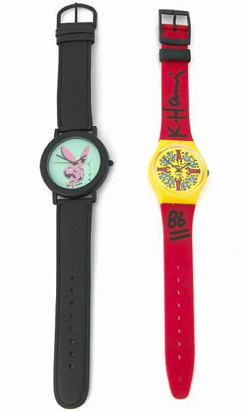 Appraisal: A special edition Swatch watch designed by Keith Haring circa