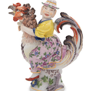 Appraisal: A Meissen Porcelain Figural Bottle After the Model by Johann