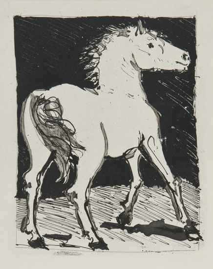 Appraisal: Pablo Picasso - Le Cheval from Histoire Naturelle etching with