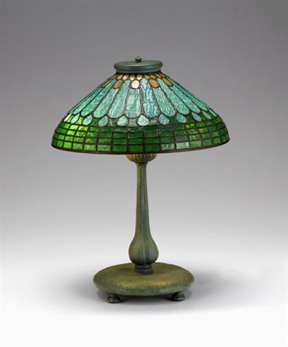 Appraisal: Tiffany Studios leaded glass shade early th century Of conical