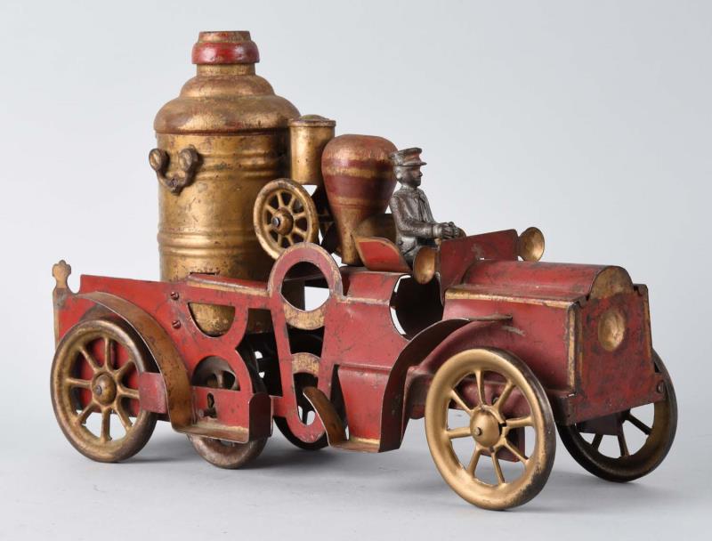 Appraisal: Early Schieble Fire Truck Friction Toy Original paint has an