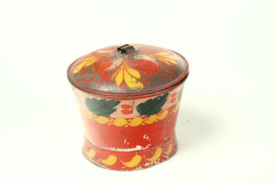 Appraisal: RED TOLE COVERED SUGAR American nd quarter- th century Original