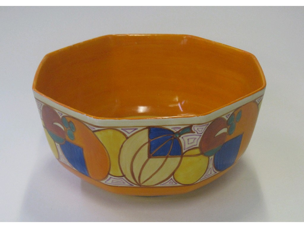 Appraisal: Clarice Cliff Fantasque 'Melon' pattern octagonal bowl diameter