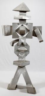 Appraisal: BILL BARRETT BRUSHED ALUMINUM SCULPTURE - BILL BARRETT AMERICAN B