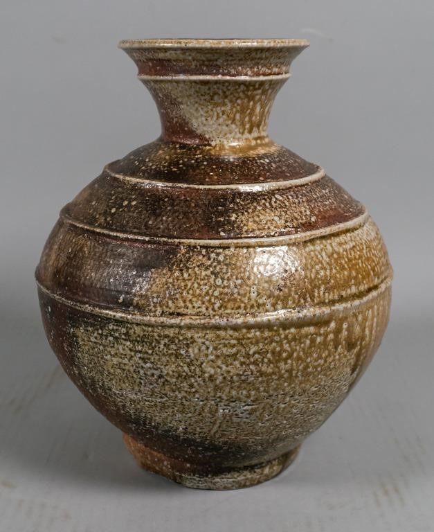 Appraisal: Tatsuzo Shimaoka Japan - - Glazed Ceramic Vase Japanese Stoneware