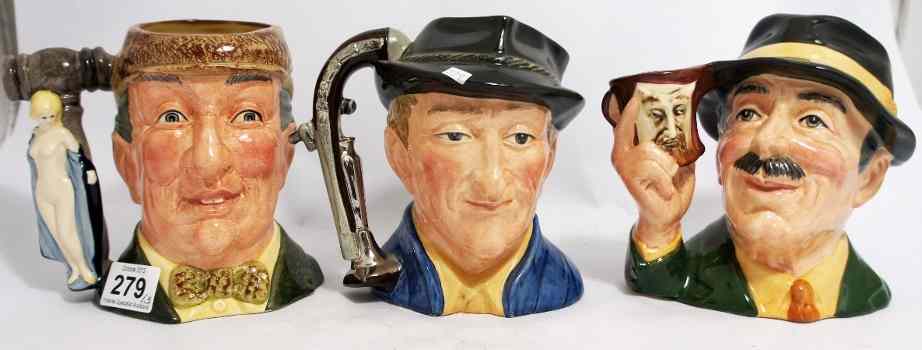 Appraisal: Royal Doulton Large Character Jugs The Antique Dealer D The