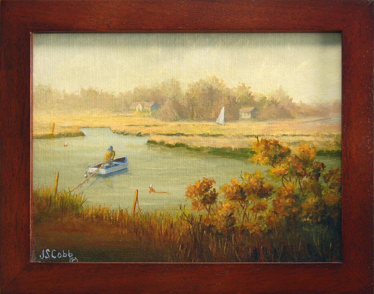 Appraisal: FRAMED PAINTING J S COBB Cape Cod Contemporary At Mill