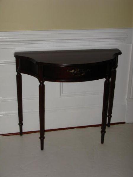 Appraisal: Bombay Co Sheraton Style Console Table with reeded and turned