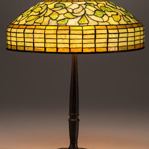 Appraisal: Tiffany Studios American Early th Century Whirling Leaf Table Lamp