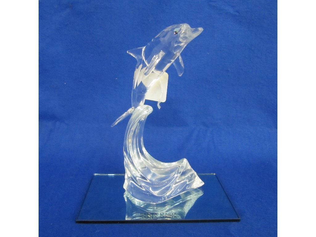 Appraisal: Swarovski Crystal Giant Maxi Dolphin sculpture