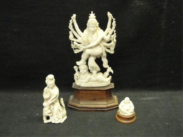 Appraisal: Pieces of Carved Ivory From a New Rochelle estate Dimensions