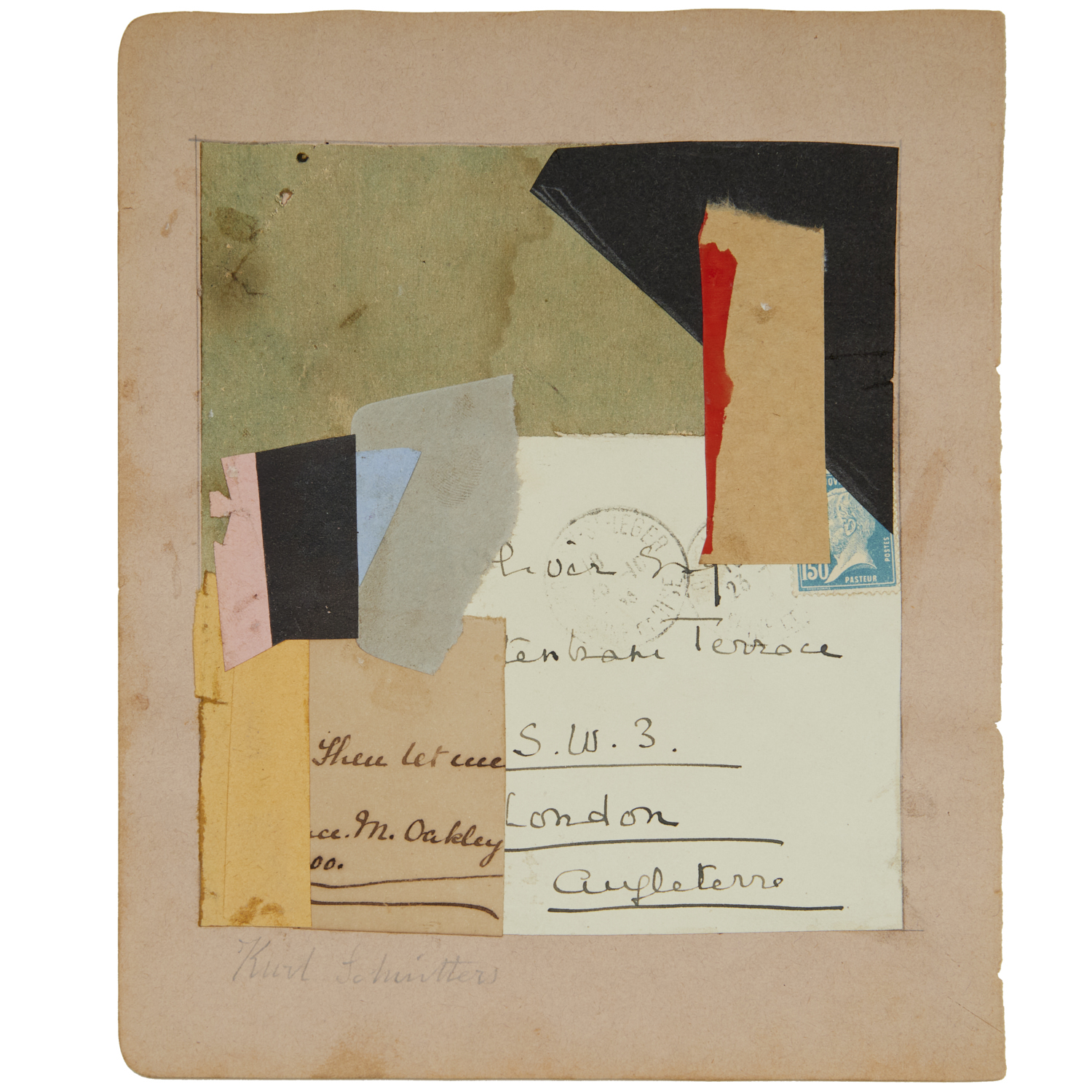 Appraisal: KURT SCHWITTERS MANNER COLLAGE C S Manner of Kurt Schwitters