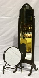 Appraisal: An early th century cheval mirror together with a later