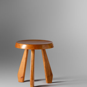 Appraisal: Charlotte Perriand French - Stool from Les Arcs Savoie pine