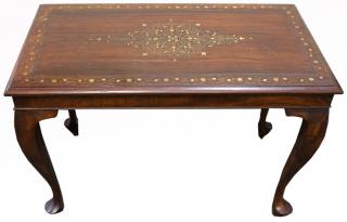 Appraisal: Antique Continental Inlaid Mahogany Coffee Table Antique Continental Inlaid Mahogany