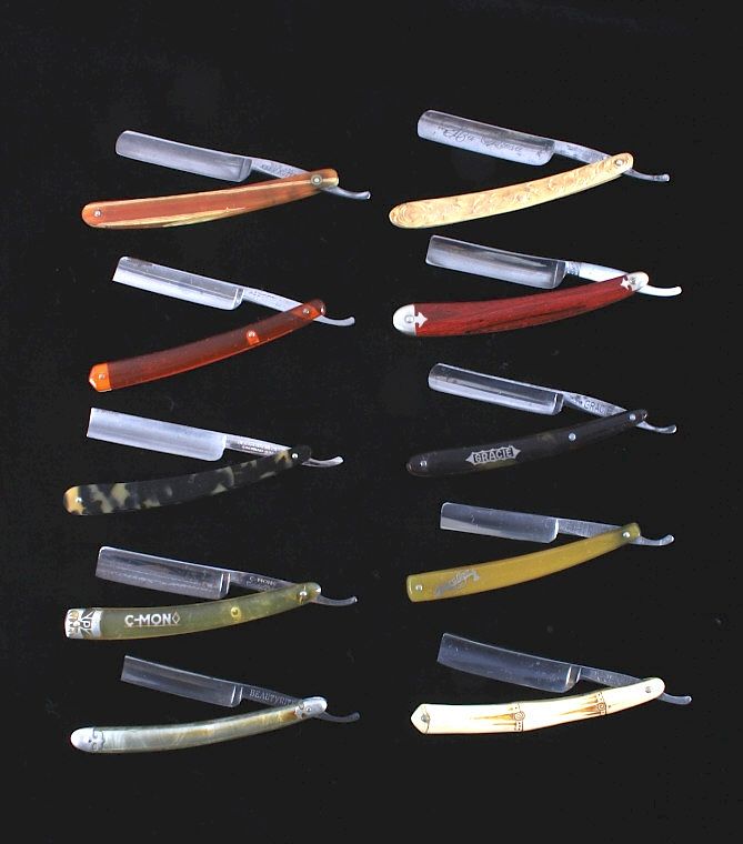 Appraisal: Antique Straight Razor Collection This is a collection of antique