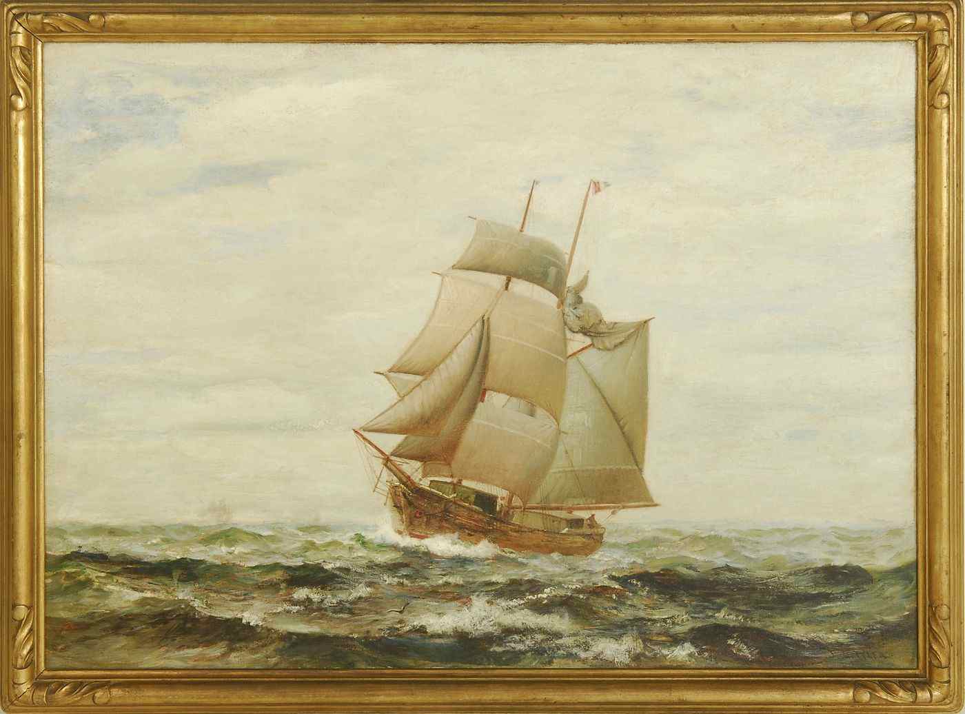 Appraisal: JAMES GALE TYLERAmerican - A ship at sea Signed lower