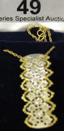 Appraisal: CT Gold Diamond Pendant and Chain retail price