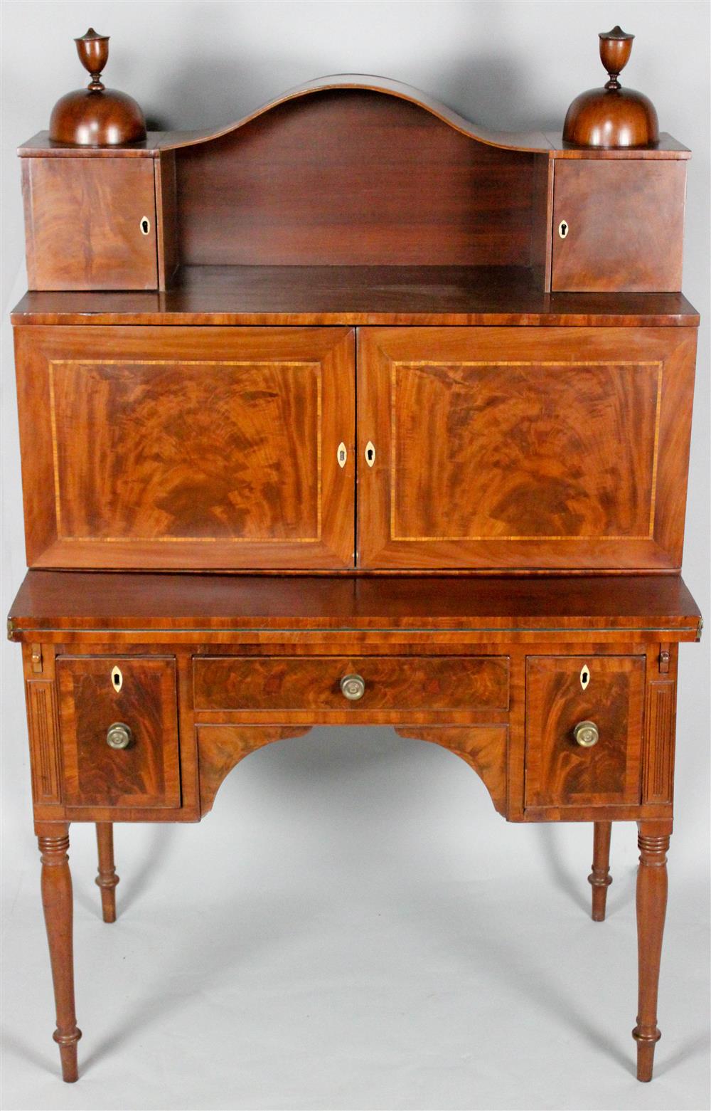 Appraisal: BALTIMORE FEDERAL INLAID MAHOGANY DOUBLE DOME LADY'S WRITING DESK in