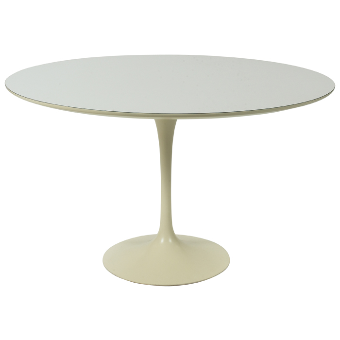 Appraisal: Eero Saarinen dining table by Knoll International round white laminate