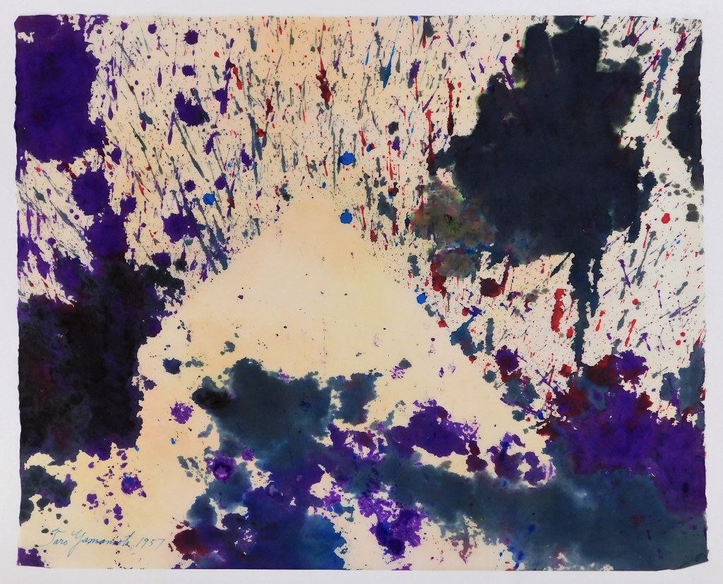 Appraisal: TARO YAMAMOTO ABSTRACT EXPRESSIONIST WC PAINTING California Connecticut New York