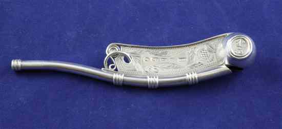 Appraisal: A Victorian silver bosun's call engraved with thistles Hilliard Thomason