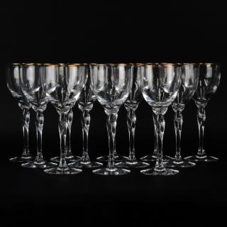 Appraisal: Set of Twelve Lenox Unity Crystal Water Goblets in Fitted