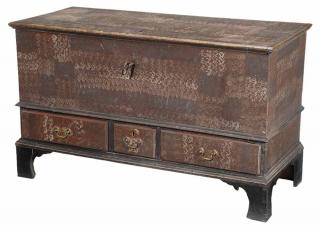 Appraisal: American Chippendale Paint Lift-Top Chest attributed to Virginia late th