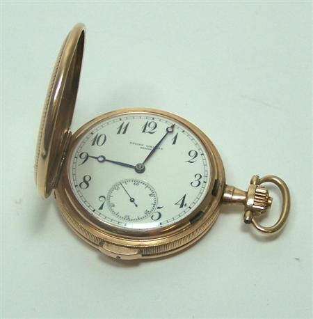 Appraisal: A k continental gold cased repeater pocket watch the enamel