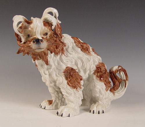 Appraisal: DRESDEN MODEL OF A BOLOGNESE LION DOG Carl Thieme Dresden