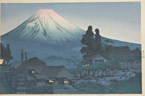 Appraisal: JAPANESE WOODBLOOCK PRINTS Three by Hasui Kawase Moon at Magome