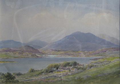 Appraisal: GEORGE W MORRISON american - THREE IRISH LANDSCAPES Signed bottom