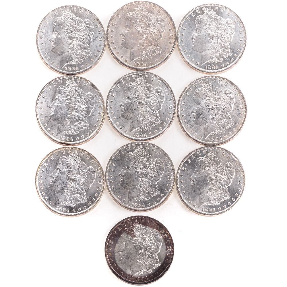 Appraisal: Half Roll of -O Morgan Dollars Doesn't appear to be