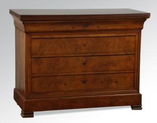 Appraisal: th c Louis Phillipe style walnut commode th century Louis